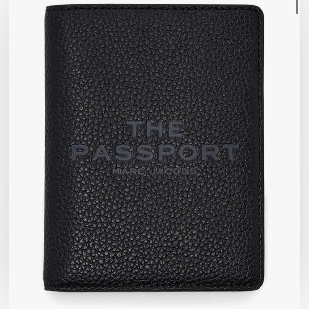 Marc Jacobs Black Leather Passport Cover